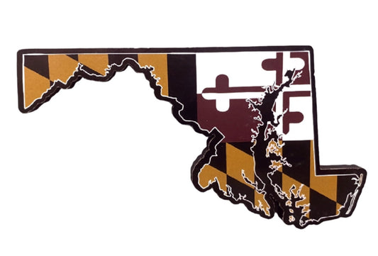 Maryland Flag State Outline Refrigerator Magnet