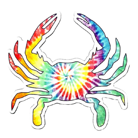 Crab Tie Dye Sticker Decal