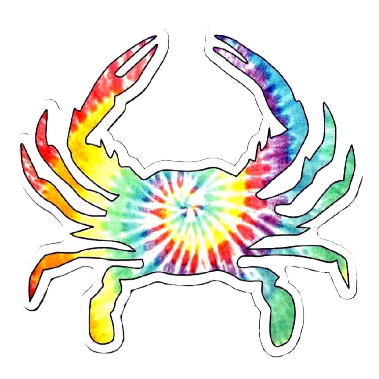 Crab Tie Dyed Car Refrigerator Office Vehicle Magnet