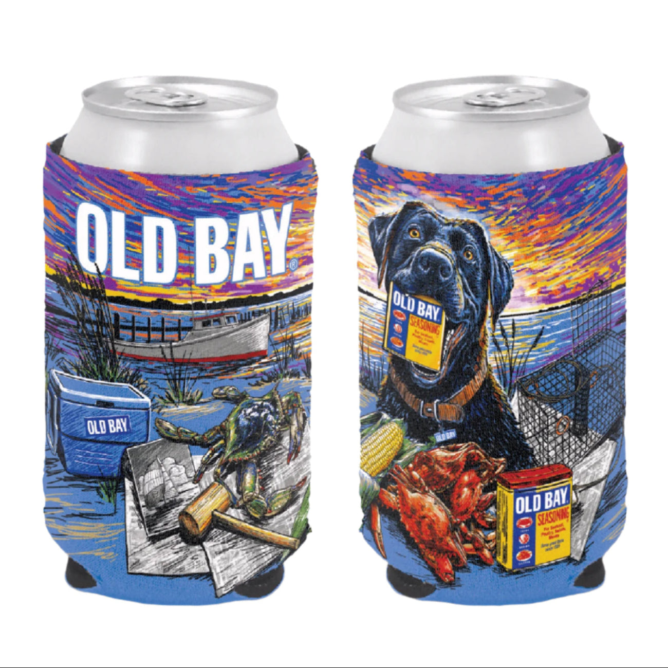 Old Bay Harbor Scenes Insulated Can Holder