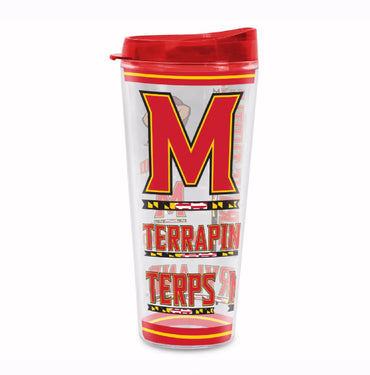 University of Maryland Terrapins Terps 20oz Plastic Drinking Travel Tumbler