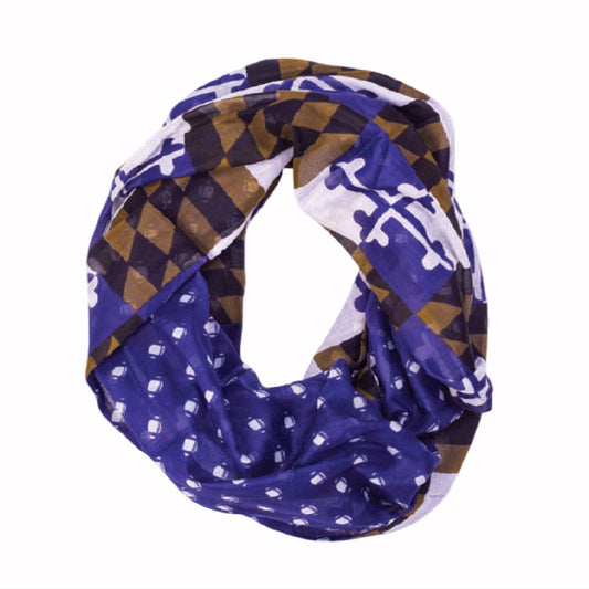 Maryland Flag Purple Gold Football Sports Infinity Scarf
