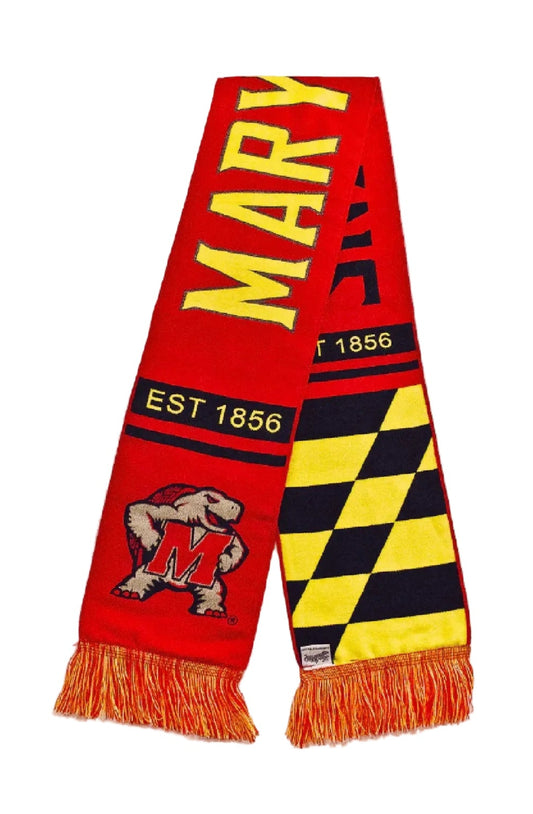 University of Maryland Terrapins Terps Scarf with Fringes