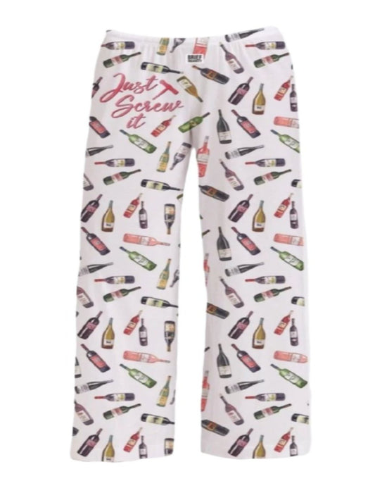 Brief Insanity Wine Just Screw It Lounge Pants Pajamas