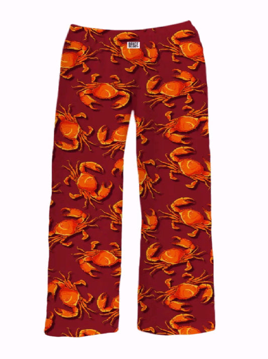 Brief Insanity Red Crab Crabby Lounge Pants Pajamas