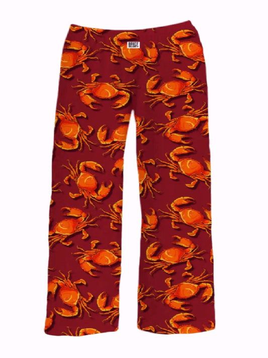 Brief Insanity Red Crab Crabby Lounge Pants Pajamas