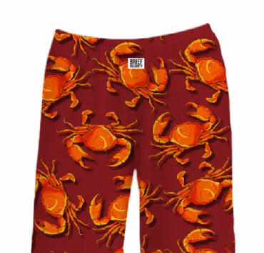 Brief Insanity Red Crab Crabby Lounge Pants Pajamas