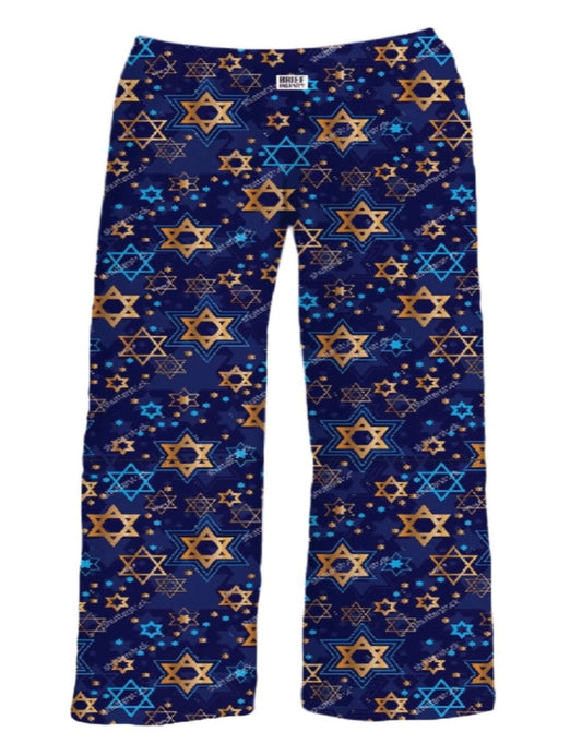 Brief Insanity Hanukkah Chanukah Star Of David Blue Lounge Pants Pajamas