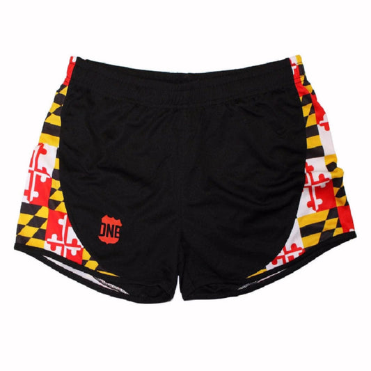 Route One Maryland Flag Women’s Running Shorts