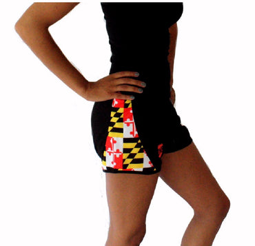 Route One Maryland Flag Women’s Running Shorts