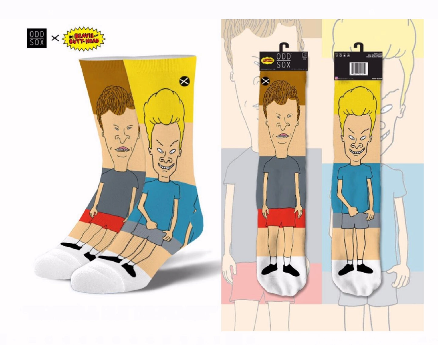 Beavis and Butt-Head Split Type Athletic Crew Socks