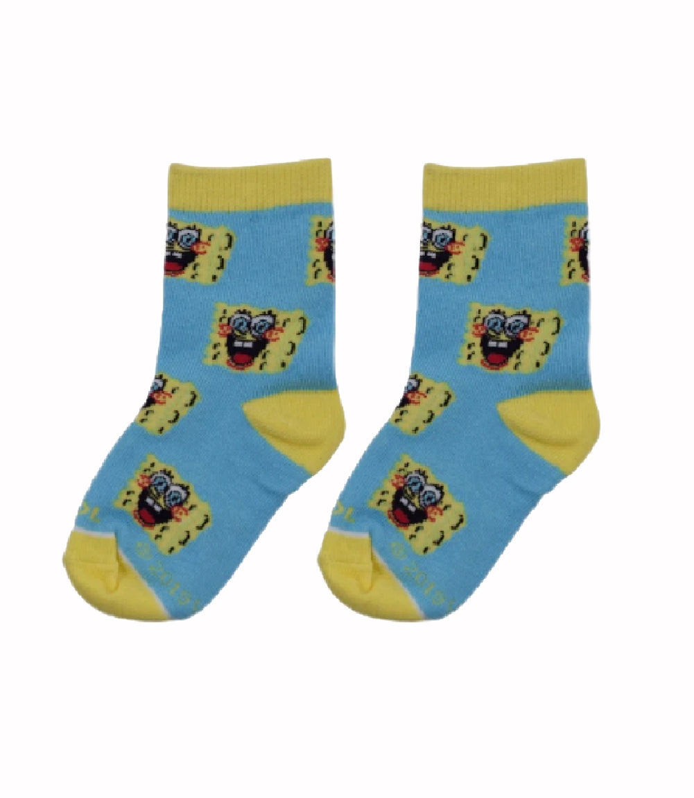 SpongeBob Blocks All Over Athletic Crew Socks
