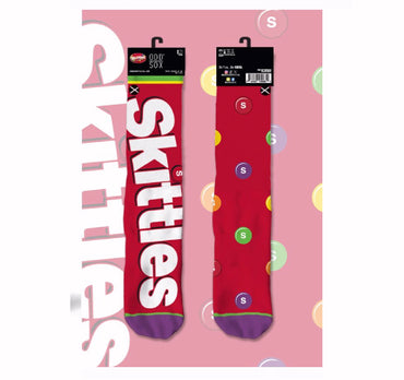 Skittles Candy Split Style Athletic Crew Socks