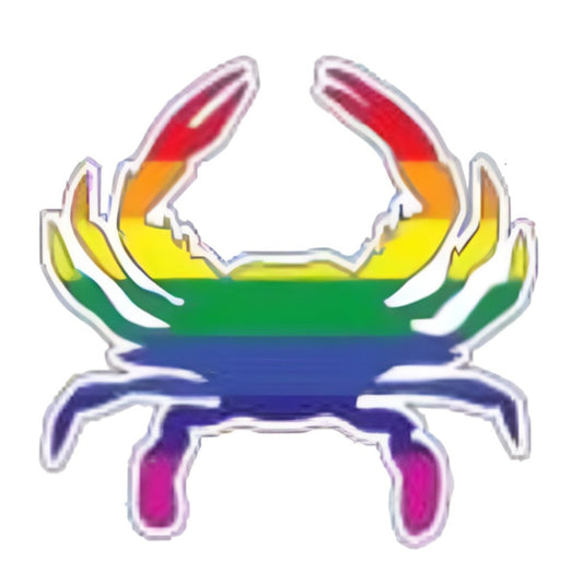 Crab Rainbow Pride Refrigerator Office Vehicle Magnet
