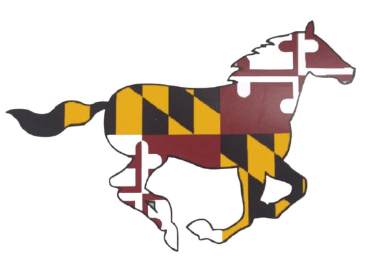 Maryland Flag Running Horse Sticker Decal