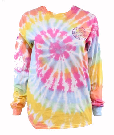 Puppie Love Dog Tie Dye Long Sleeve T-Shirt Sweatshirt