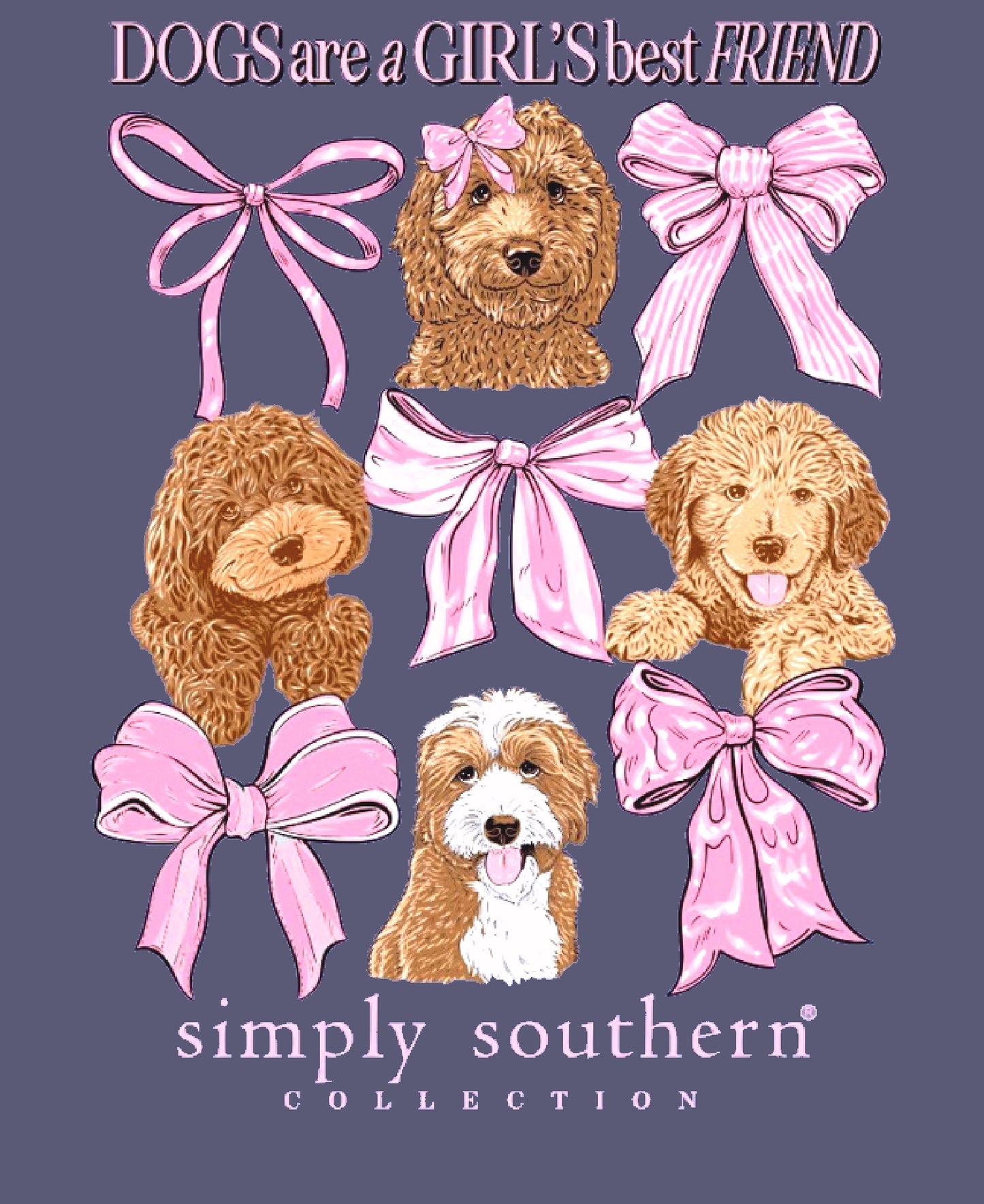 Simply Southern Dogs Are A Girl’s Best Friend Long Sleeve T-Shirt Crew Top
