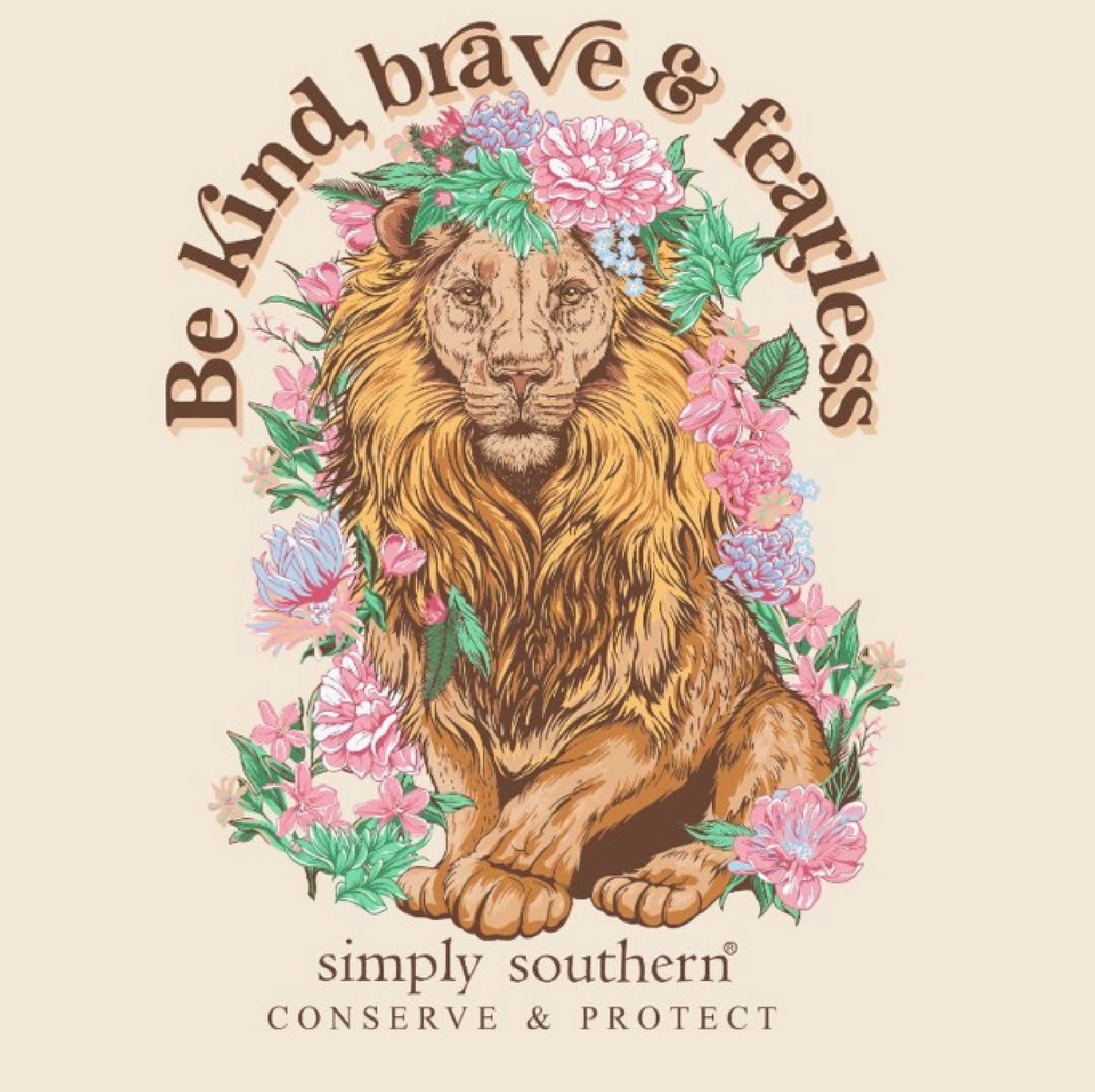 Simply Southern Be Kind, Brave & Fearless Long Sleeve T-Shirt Crew Top