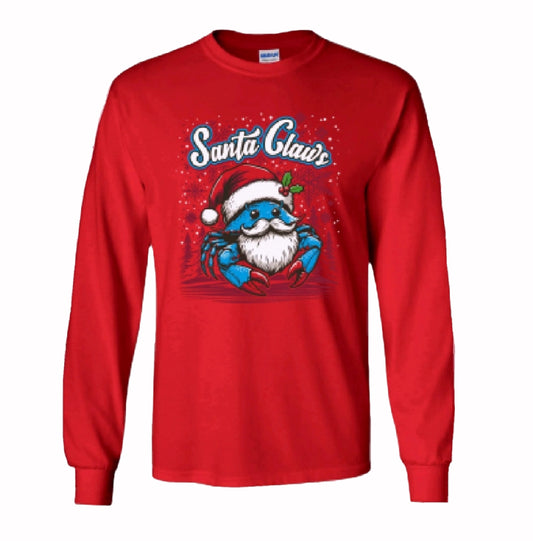 Santa Claws Crab Christmas Long Sleeve T-Shirt Sweatshirt