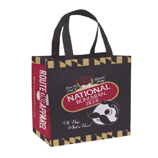 Natty Boh National Bohemian Beer Black Market Tote Reusable Shopping Bag