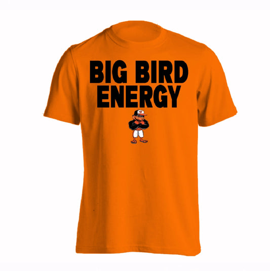 Baltimore Big Bird Energy Sport Teams Orange Baseball Short Sleeve T-Shirt