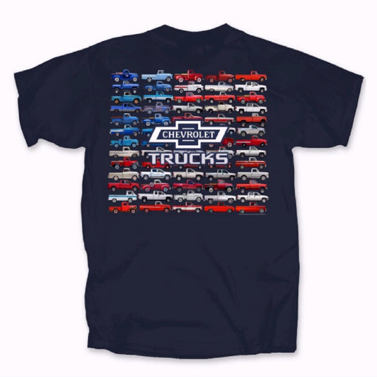 Chevy Chevrolet Trucks U.S. Flag Short Sleeve T-Shirt