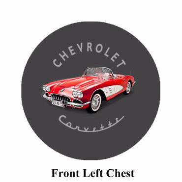 Chevy Chevrolet Corvette Collection Red White and Blue Short Sleeve T-Shirt