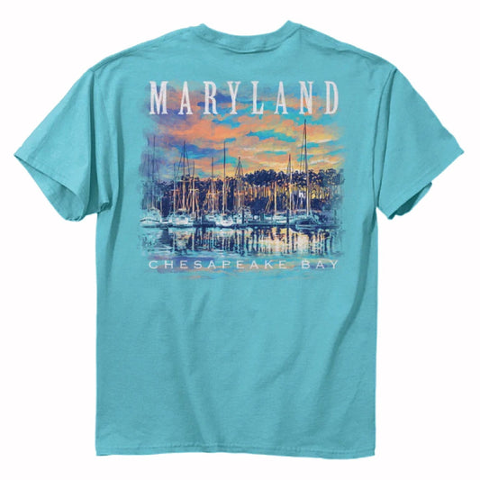 Maryland Chesapeake Bay Marina Short Sleeve T-Shirt