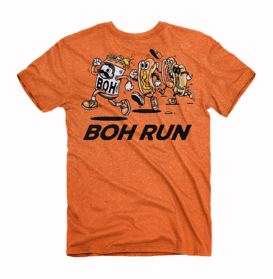 Natty Boh National Bohemian Beer and Hotdog Buns on the Run Short Sleeve T-Shirt