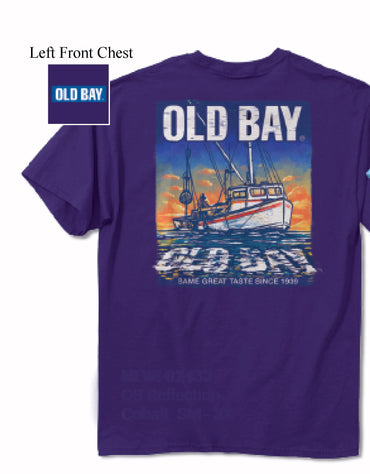 Old Bay Crabbing Boat Reflection Same Great Taste Since 1939 Short Sleeve T-Shirt