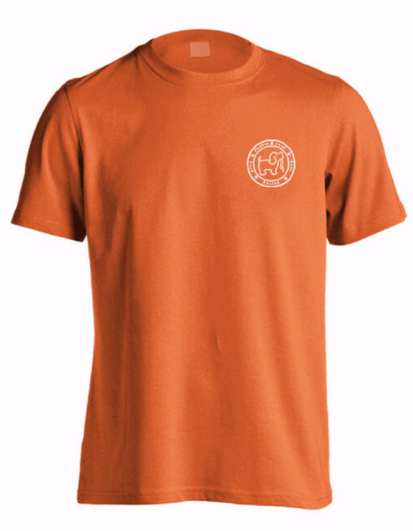 Puppie Love Dog Baseball Pup Orange Short Sleeve T-Shirt