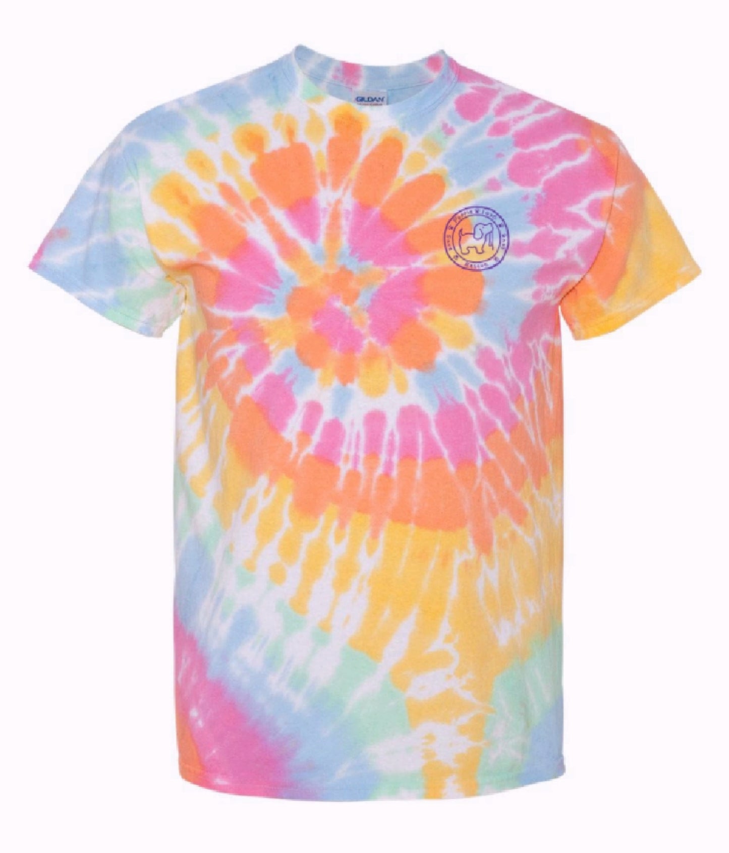 Puppie Love Dog Tie Dye Short Sleeve T-Shirt