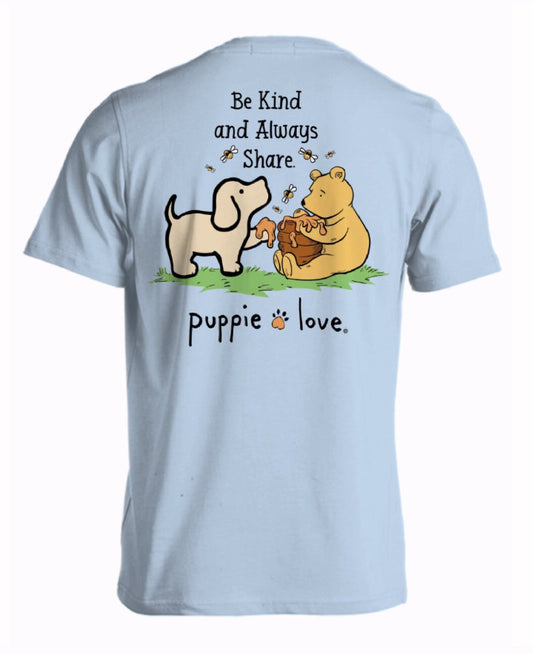 Puppie Love Dog Be Kind and Always Share Winnie Short Sleeve T-Shirt