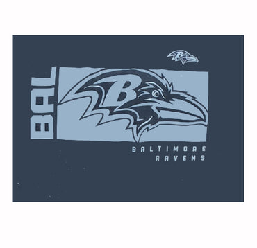 Baltimote Ravens Logo Monochrome NFL Licensed Short Sleeve T-Shirt