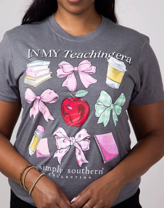 Simply Southern In My Teaching Era Teacher Short Sleeve T-Shirt