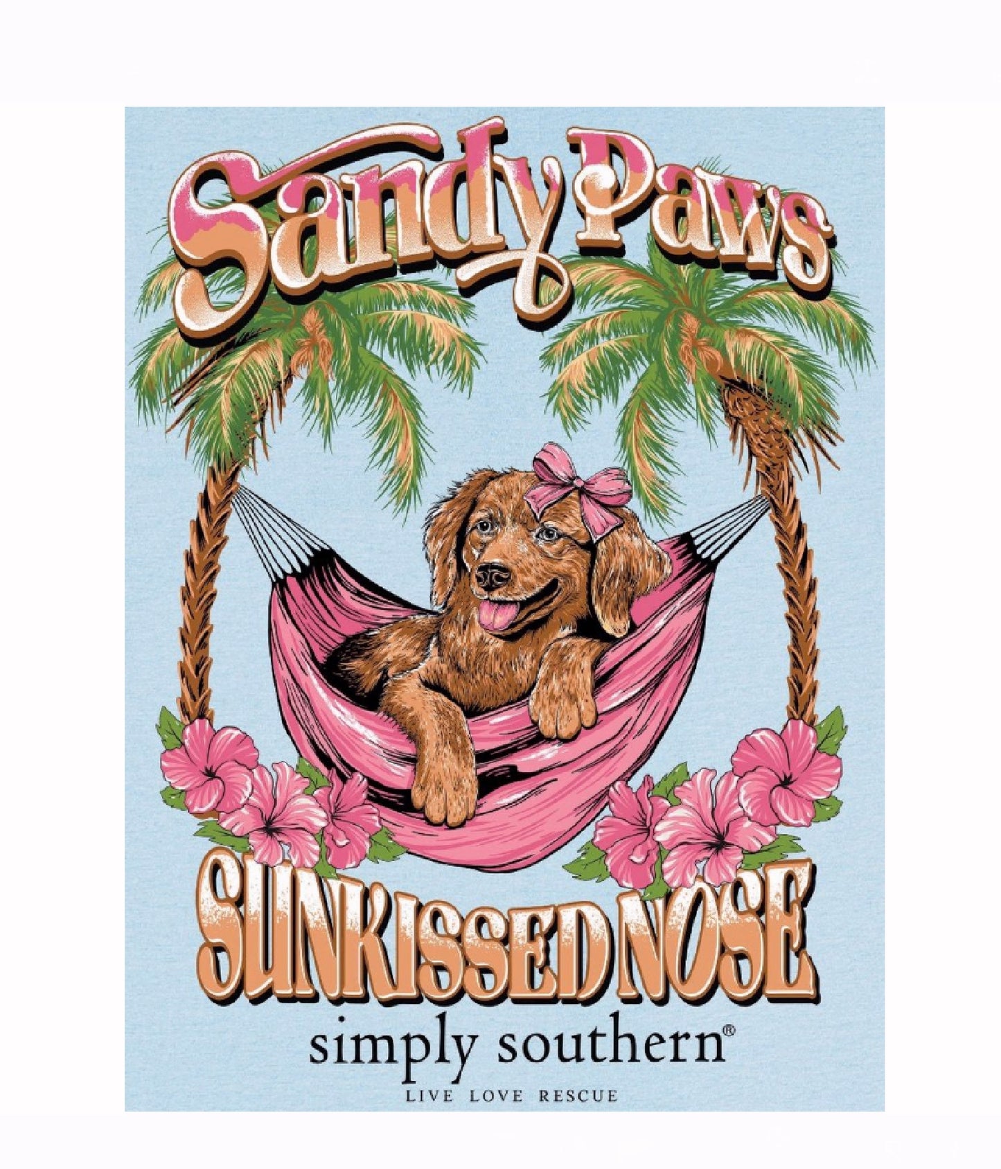 Simply Southern Sandy Paws Sunkissed Nose Dog Short Sleeve T-Shirt