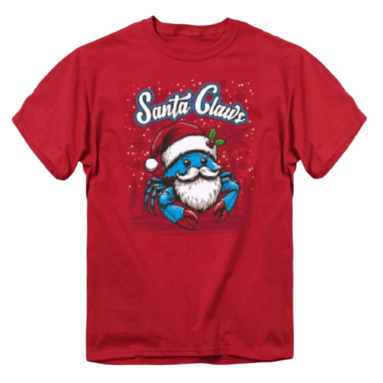 Santa Claws Crab Christmas Short Sleeve T-Shirt