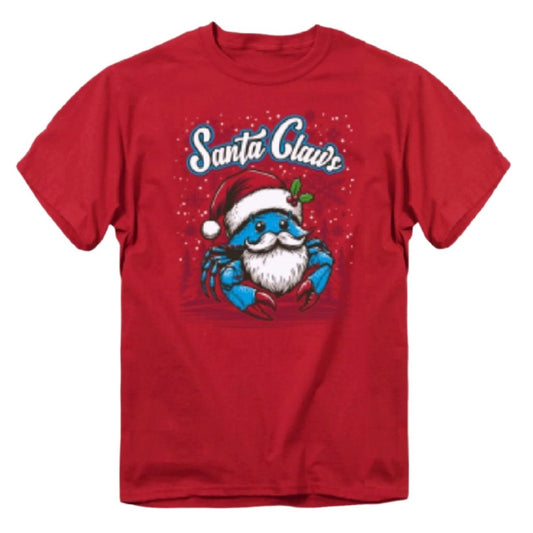 Santa Claws Crab Christmas Short Sleeve T-Shirt