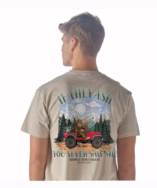 Simply Southern Sasquatch If They Ask You Never Saw Me Short Sleeve T-Shirt