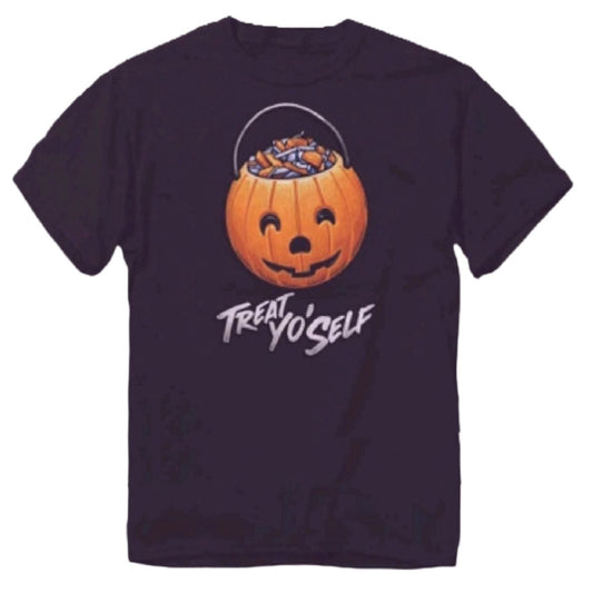 Treat Yo’ Self Halloween Pumpkin Short Sleeve T-Shirt