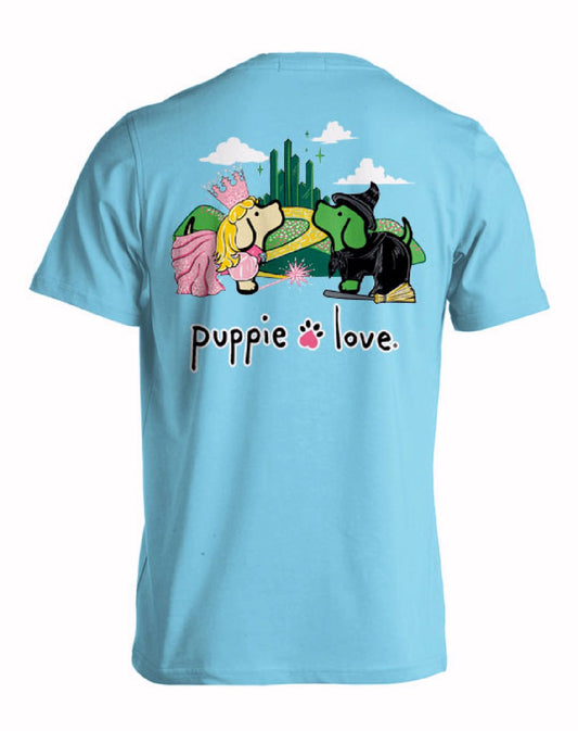 Puppie Love Dog Good Witch and Bad Witch Short Sleeve T-Shirt