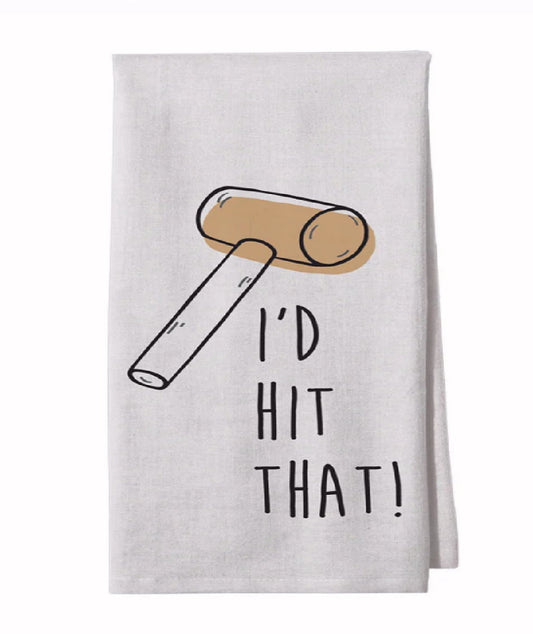 I’d Hit That Crab Mallet Kitchen Towel