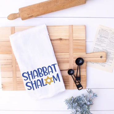 Shabbat Shalom Hand and Kitchen Towel