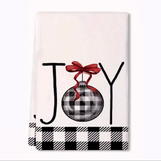 Christmas Joy Ornament Hand and Kitchen Towel