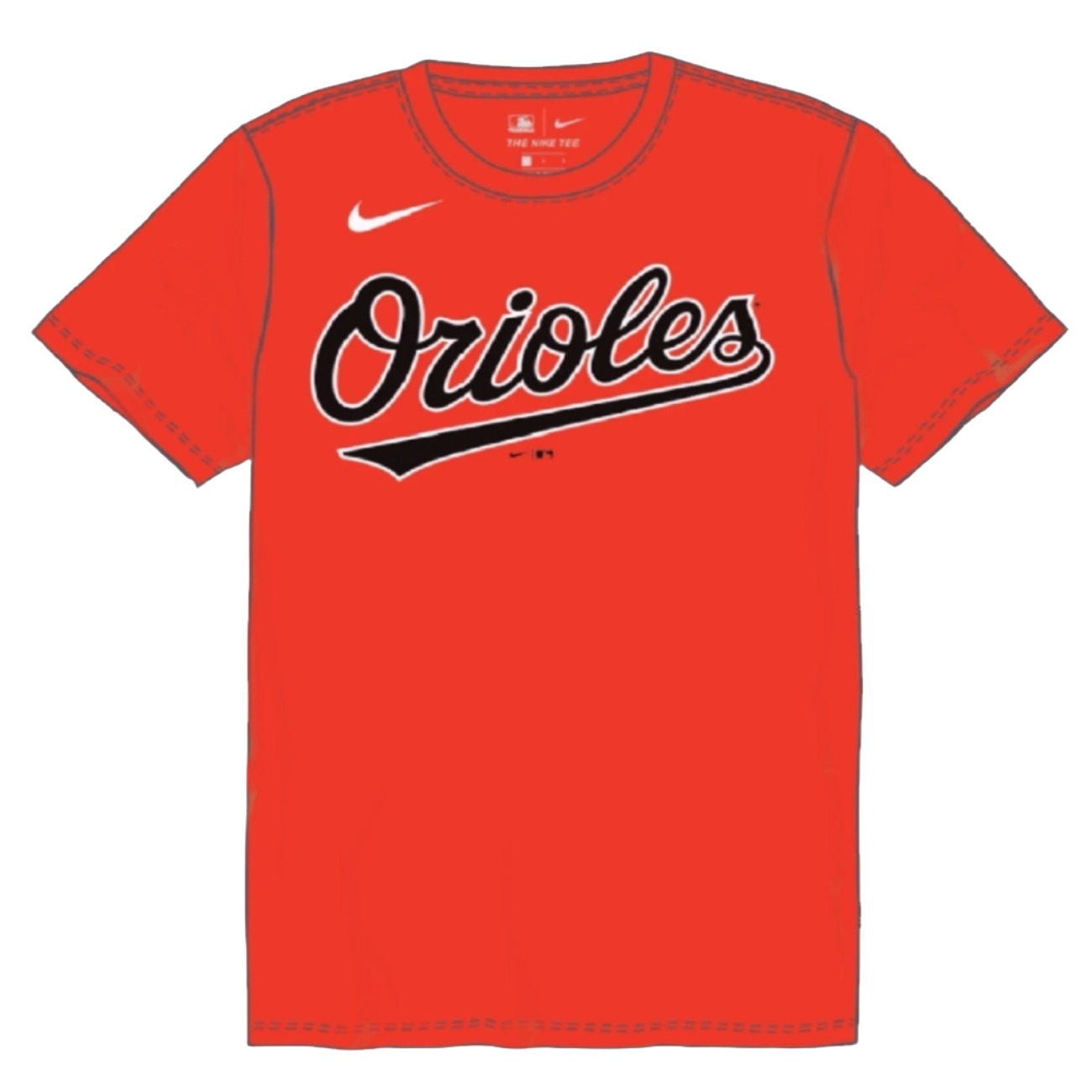 Nike MLB Baltimore Orioles Orange Baseball Short Sleeve T-Shirt