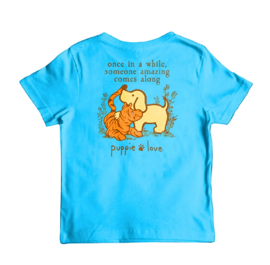 Puppie Love Youth Dog Someone Amazing Comes Along Short Sleeve T-Shirt