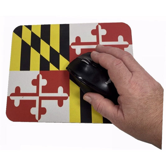 Maryland Flag Mouse Pad With Non-Slip Base