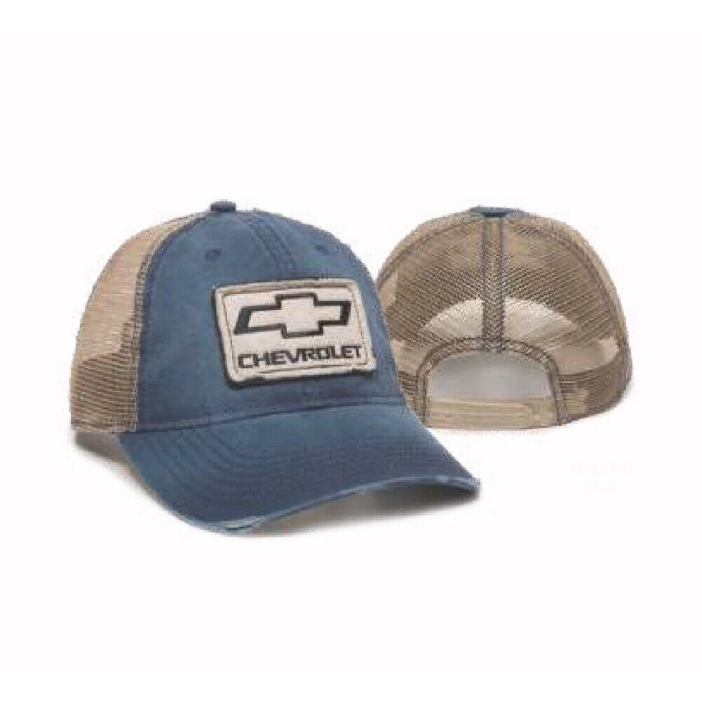 Chevrolet Chevy Embroidered Blue Mesh Cap Hat