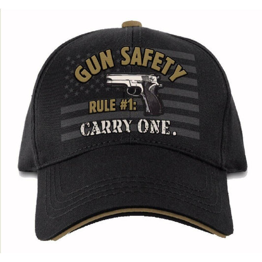 Gun Safety Rule #1 Carry One Embroidered Cap Hat