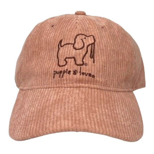 Puppie Love Dog Tan Corduroy Cap Hat